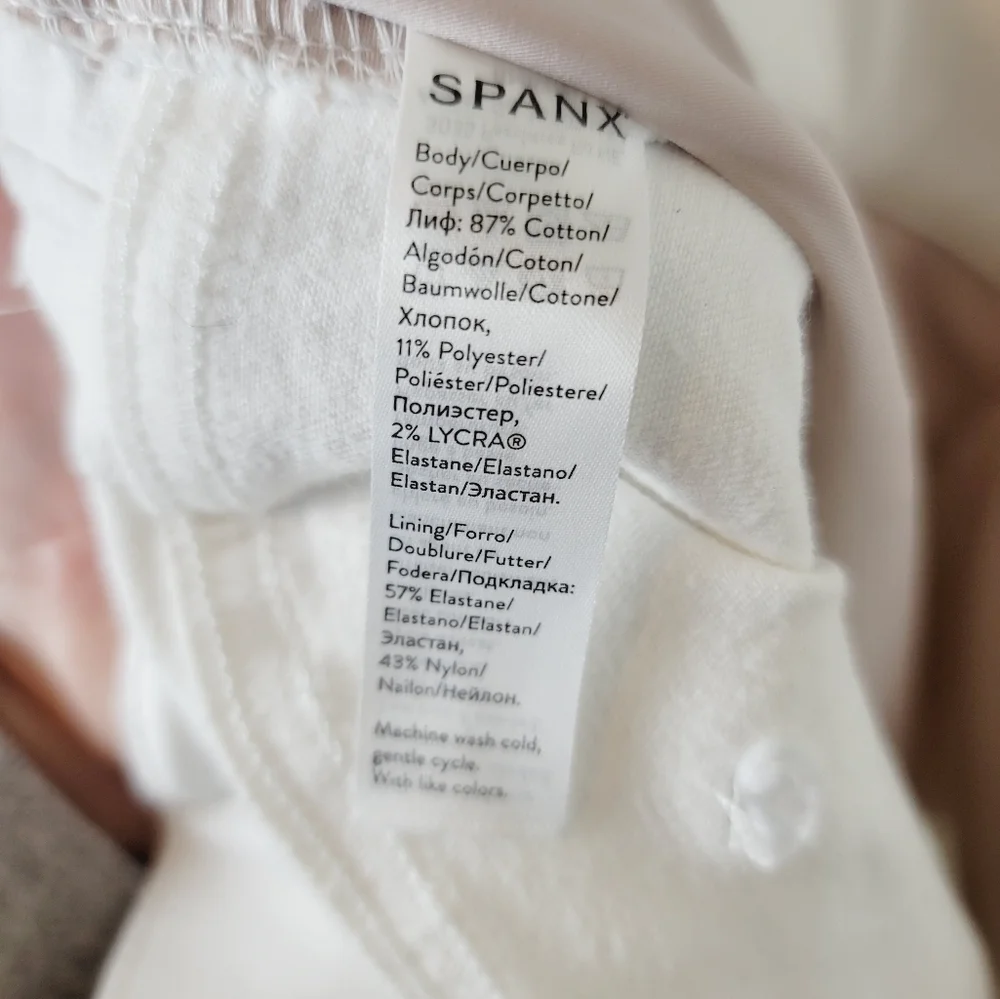 SPANX Ankle Skinny Jeans in White, sz 1x